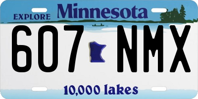 MN license plate 607NMX