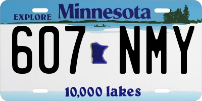 MN license plate 607NMY