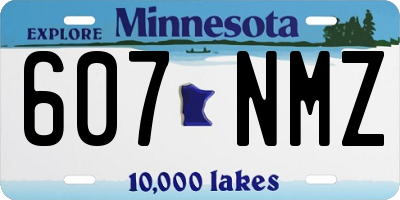 MN license plate 607NMZ