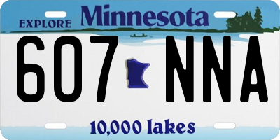 MN license plate 607NNA