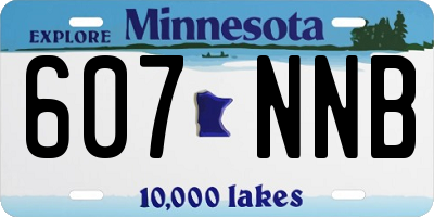 MN license plate 607NNB