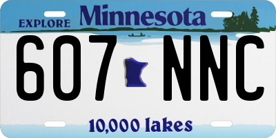 MN license plate 607NNC