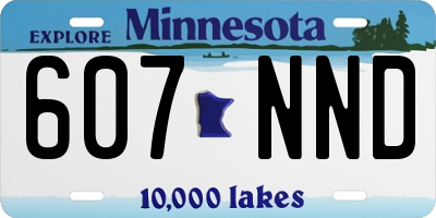 MN license plate 607NND