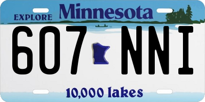 MN license plate 607NNI