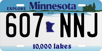 MN license plate 607NNJ