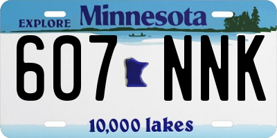 MN license plate 607NNK