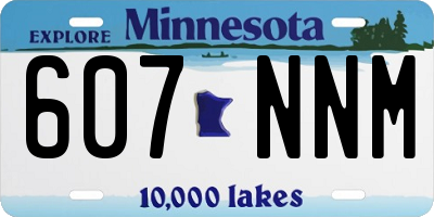 MN license plate 607NNM