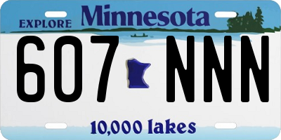 MN license plate 607NNN