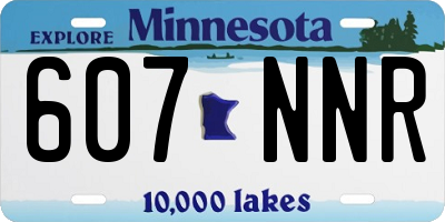 MN license plate 607NNR