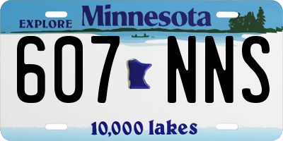 MN license plate 607NNS