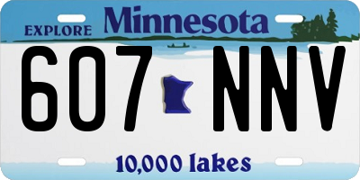 MN license plate 607NNV