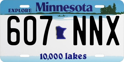 MN license plate 607NNX