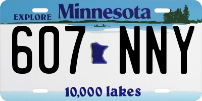 MN license plate 607NNY