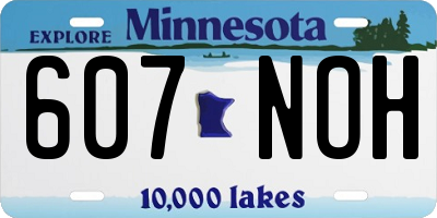 MN license plate 607NOH