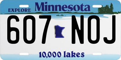 MN license plate 607NOJ