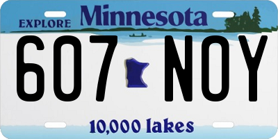 MN license plate 607NOY