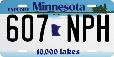 MN license plate 607NPH