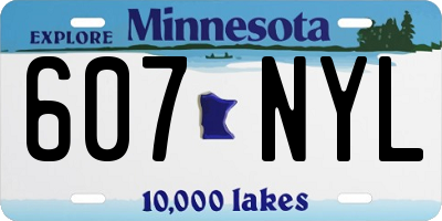 MN license plate 607NYL