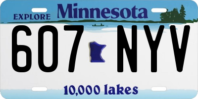 MN license plate 607NYV