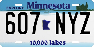 MN license plate 607NYZ