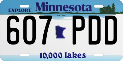 MN license plate 607PDD