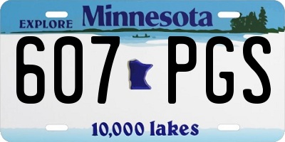 MN license plate 607PGS