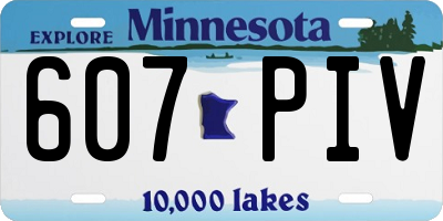 MN license plate 607PIV