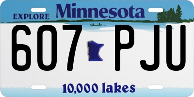 MN license plate 607PJU