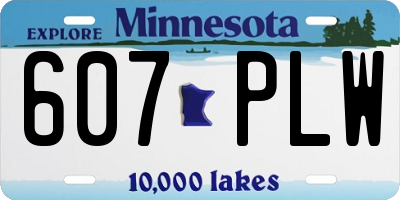 MN license plate 607PLW