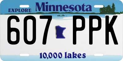 MN license plate 607PPK