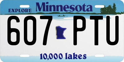 MN license plate 607PTU