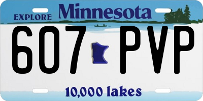 MN license plate 607PVP
