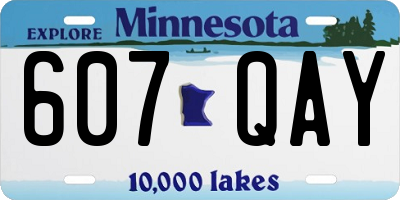 MN license plate 607QAY