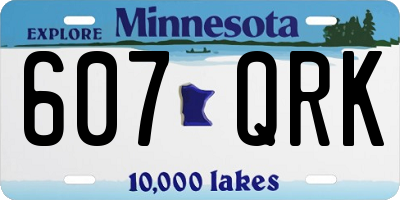 MN license plate 607QRK