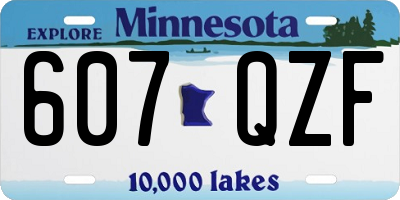 MN license plate 607QZF