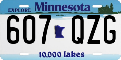 MN license plate 607QZG