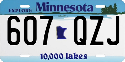 MN license plate 607QZJ
