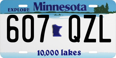 MN license plate 607QZL