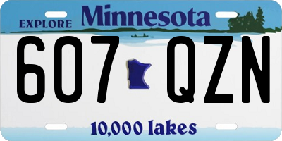 MN license plate 607QZN