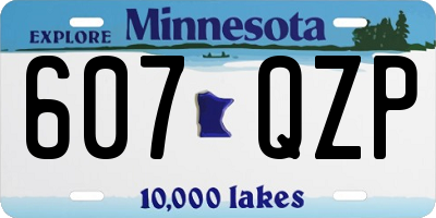 MN license plate 607QZP