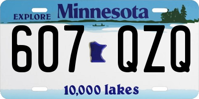 MN license plate 607QZQ