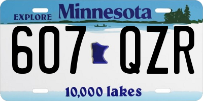 MN license plate 607QZR