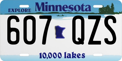 MN license plate 607QZS
