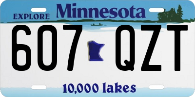 MN license plate 607QZT