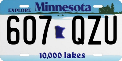 MN license plate 607QZU