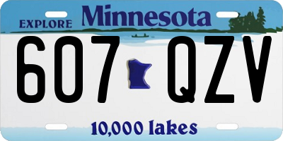 MN license plate 607QZV
