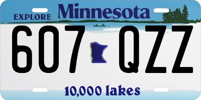 MN license plate 607QZZ