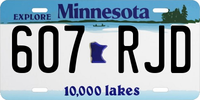 MN license plate 607RJD