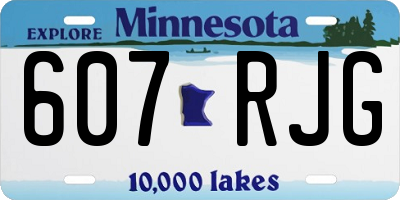 MN license plate 607RJG
