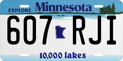 MN license plate 607RJI